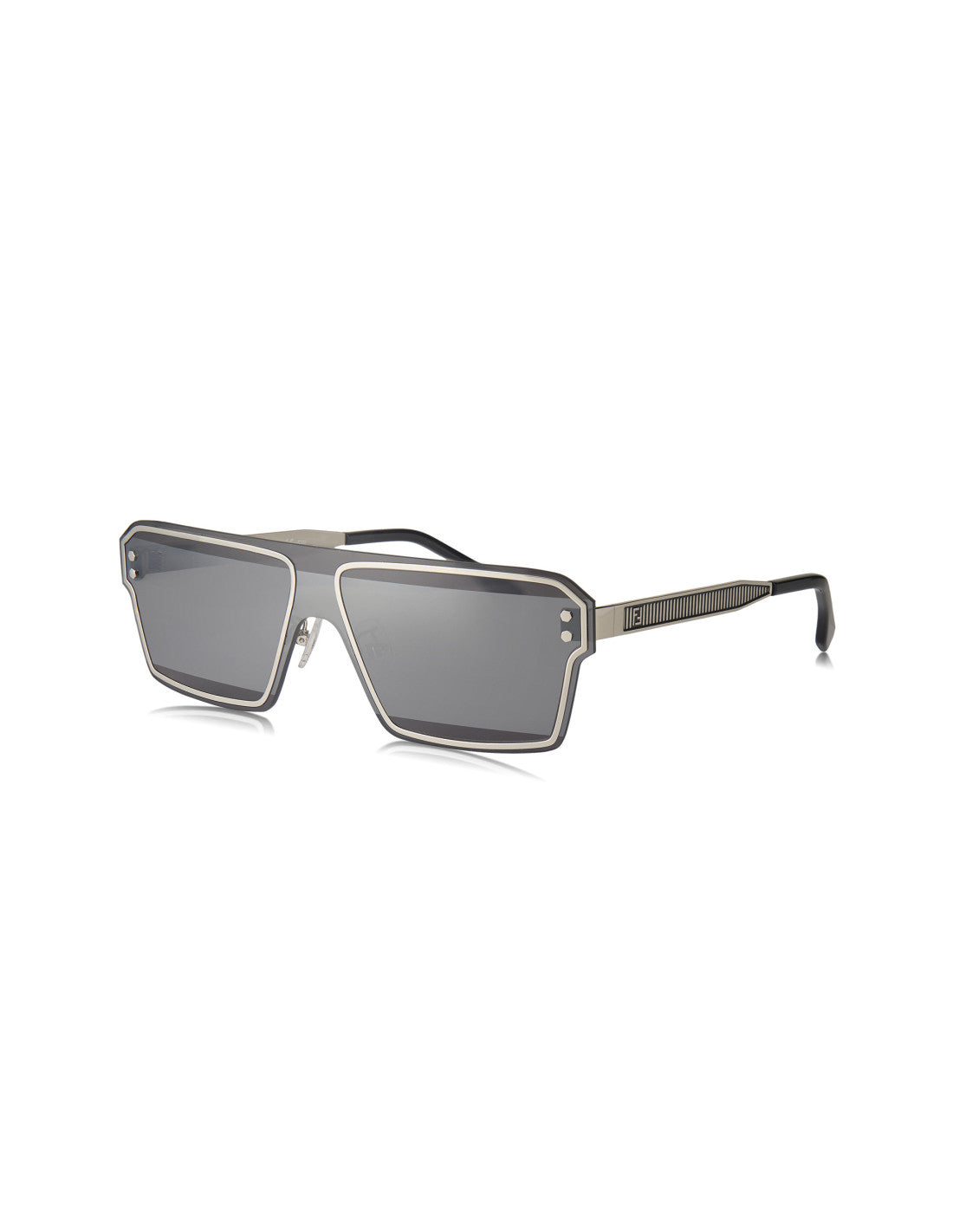 Fendi FE40028U 16C Square Shape Black Silver