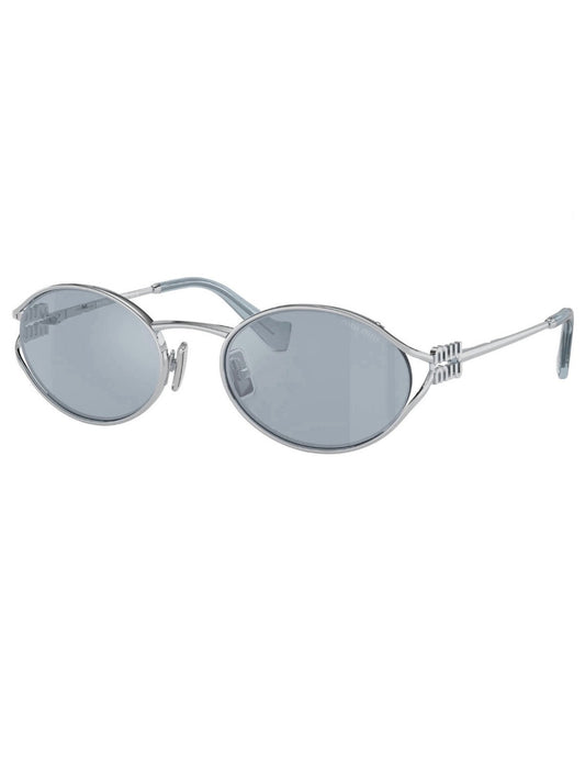 Miu Miu MU 52YS 8AK-10T Oval Shape Gray Silver