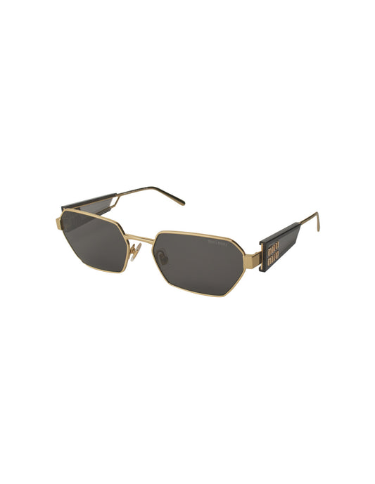 Miu Miu MU 53WS ZVN-5S0 Square Shape Gold Black